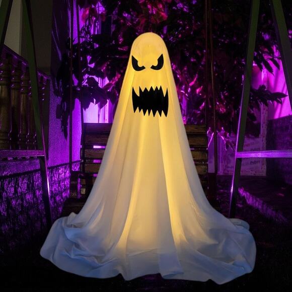 5.5ft Front Yard Ghost Standing Prop Halloween Decoration - Picture 2 of 5